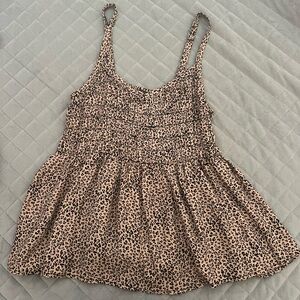 Cropped Cheetah Tank